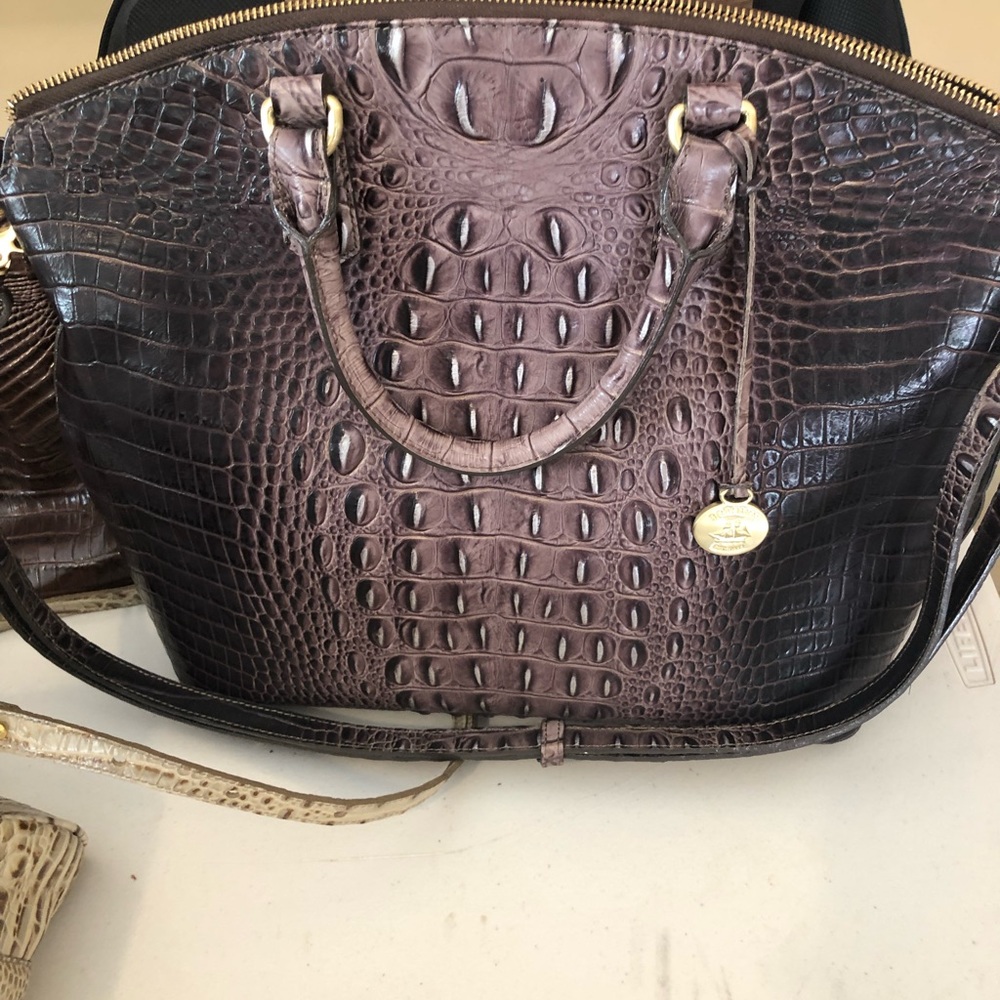 Beautiful brown Brahmin purse with shoulder strap